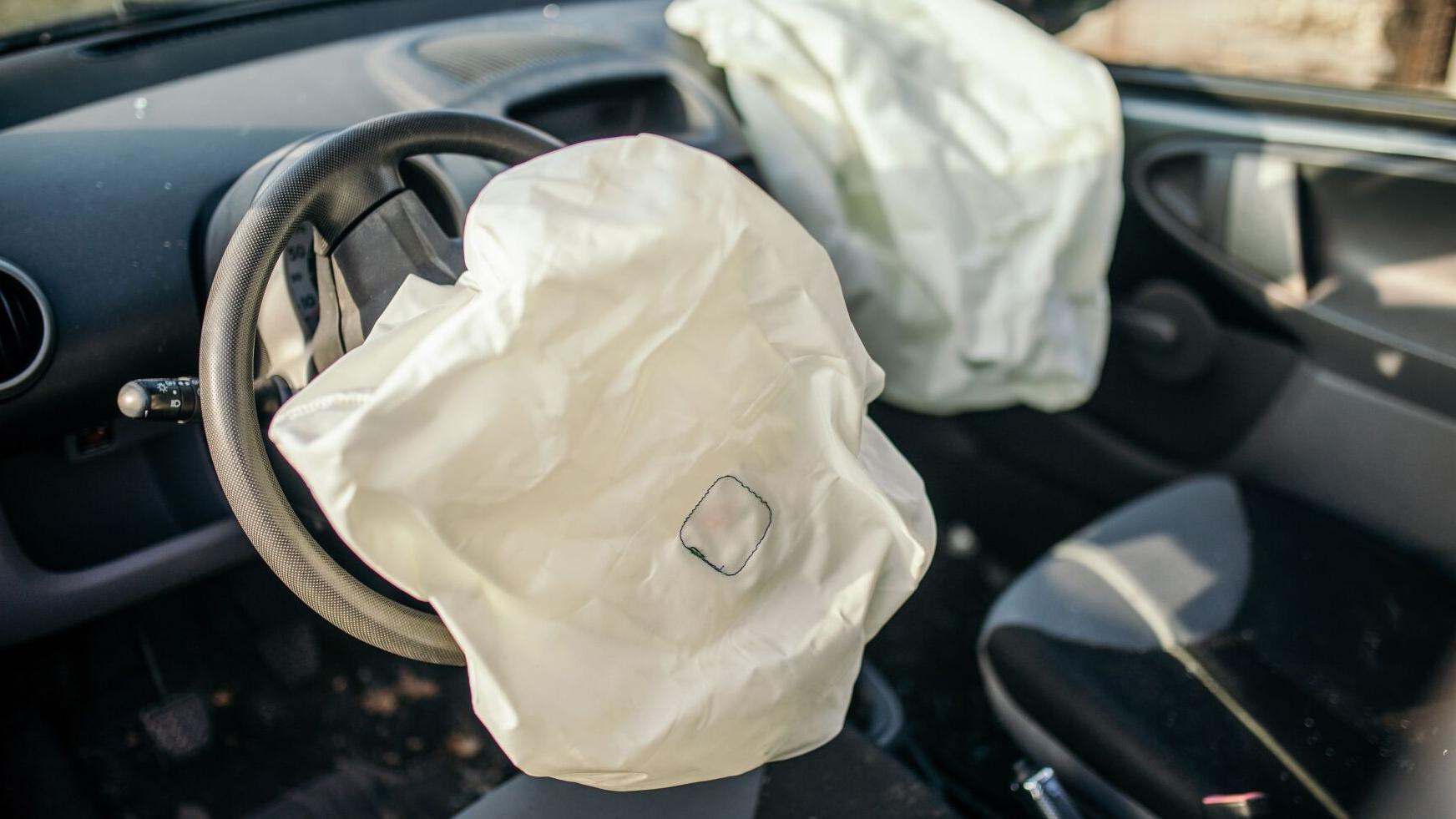 Deployed airbags